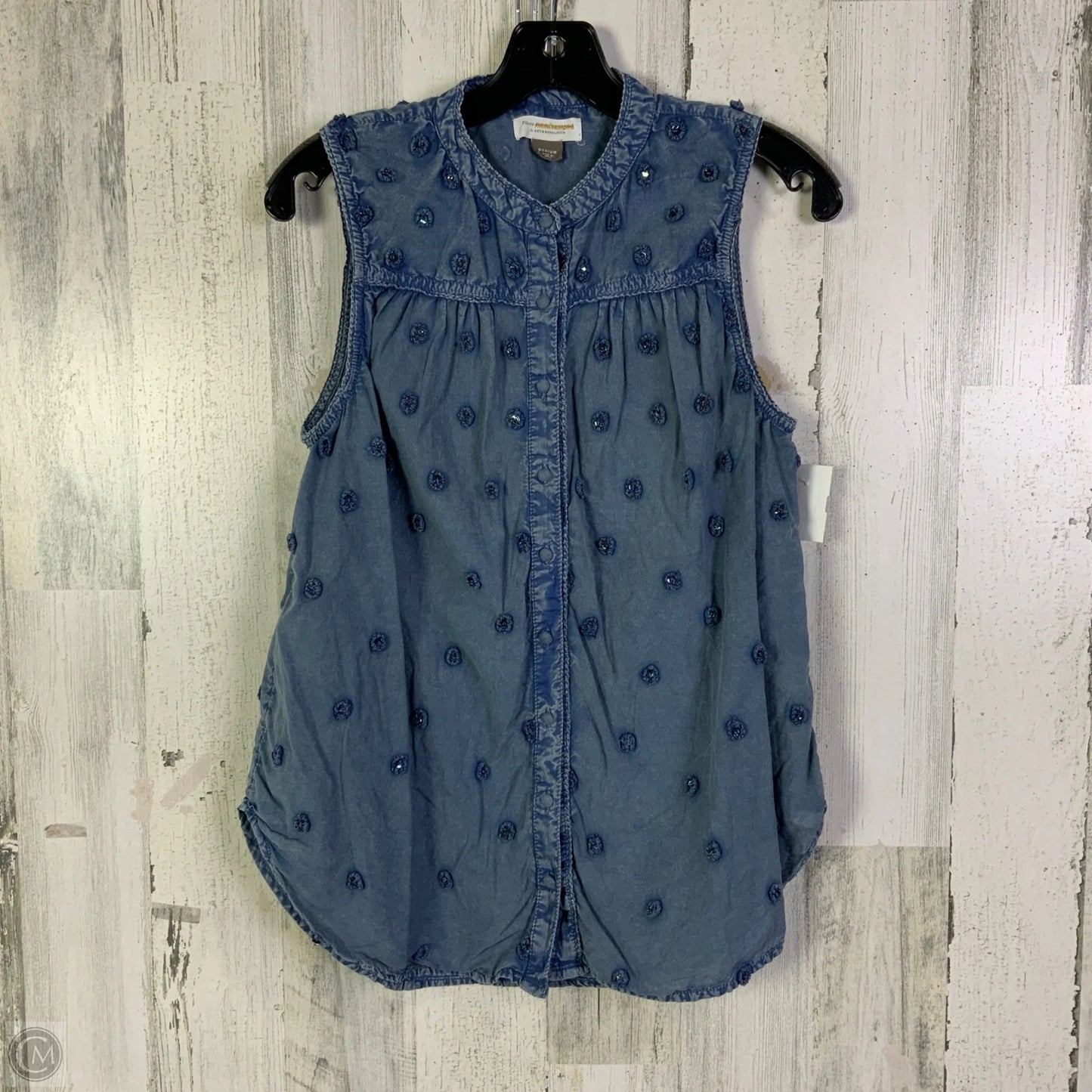 Top Sleeveless By Pilcro In Blue Denim, Size: M