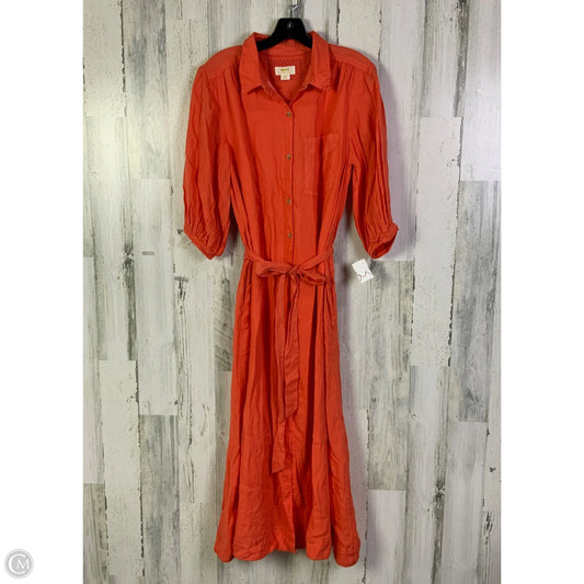 Dress Casual Maxi By Maeve In Orange, Size: Mp