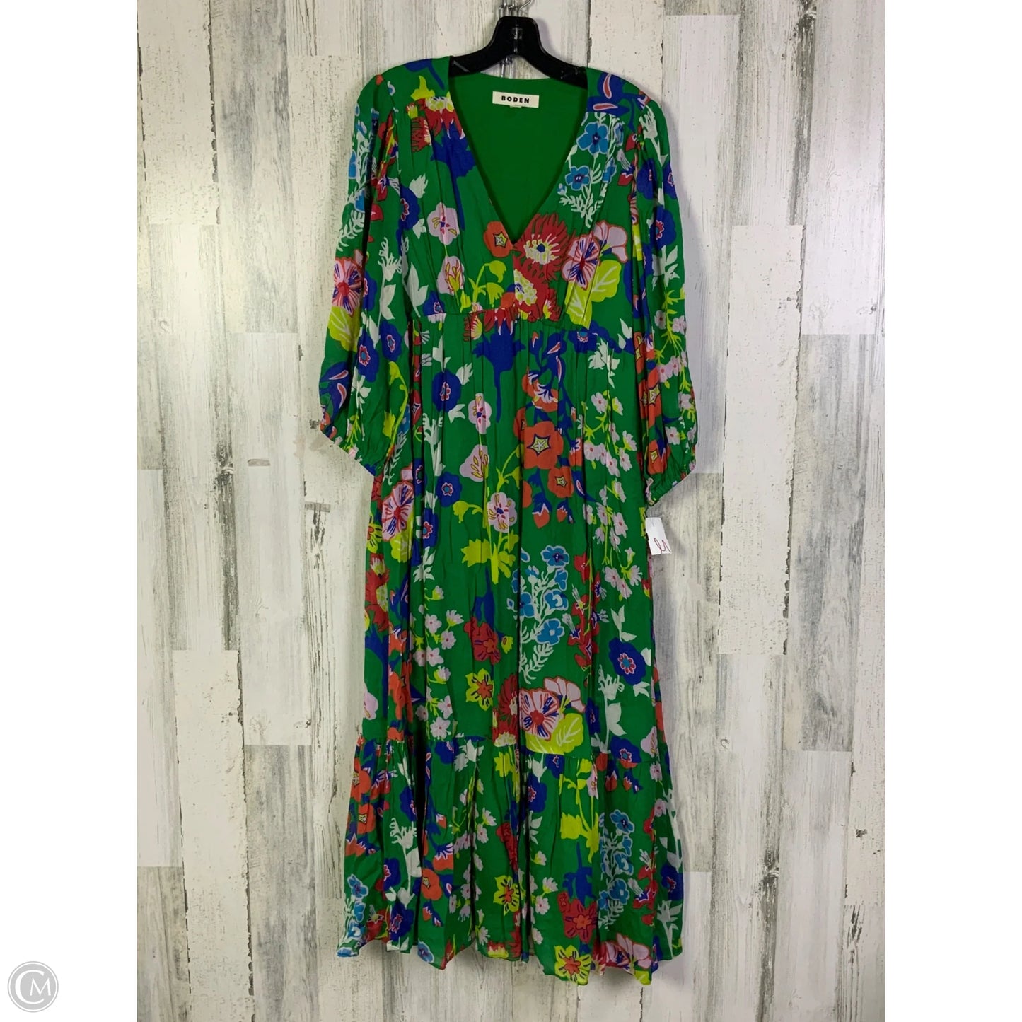 Dress Casual Maxi By Boden In Blue & Green, Size: Mp