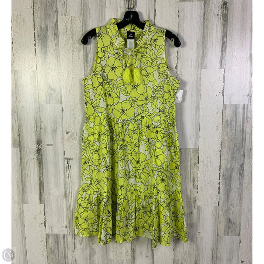 Dress Casual Short By Echo In White & Yellow, Size: M