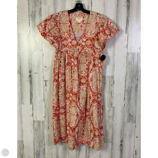 Dress Casual Midi By Maeve In Orange, Size: M