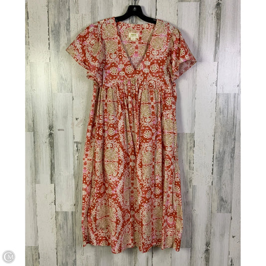 Dress Casual Midi By Maeve In Orange, Size: M
