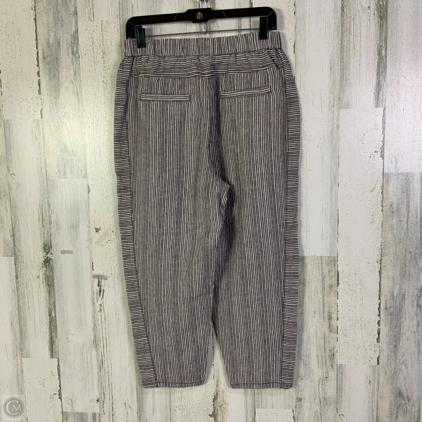 Pants Linen By Anthropologie In Brown & White, Size: 4