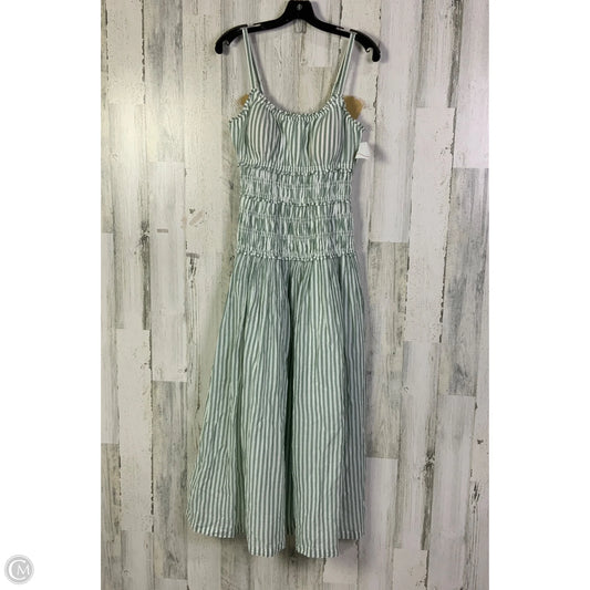 Dress Casual Maxi By Abercrombie And Fitch In Green & White, Size: M