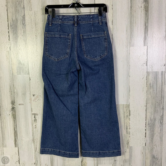 Jeans Wide Leg By Gap In Blue Denim, Size: 0