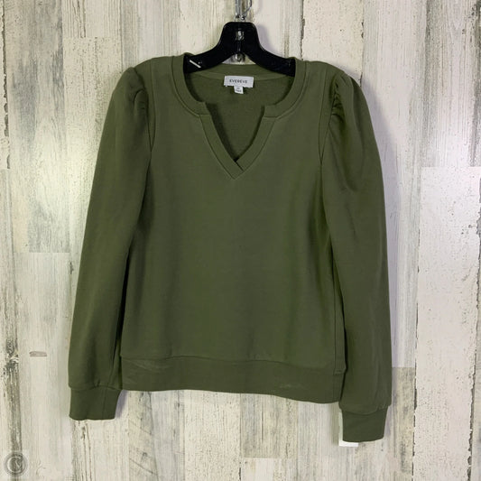 Top Long Sleeve By Evereve In Green, Size: Xs