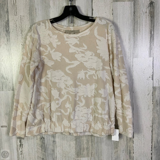 Top Long Sleeve By Loft In Peach, Size: Xs