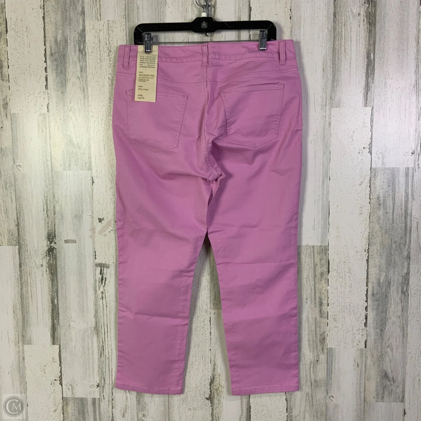 Jeans Cropped By Talbots In Pink Denim, Size: 12