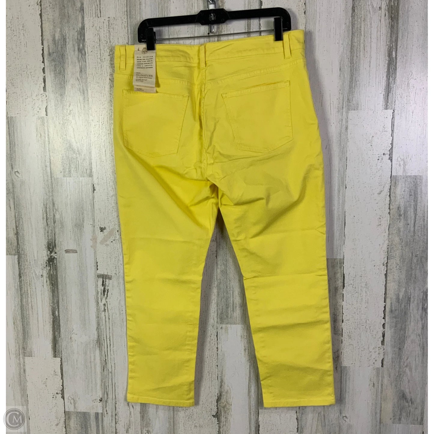 Jeans Cropped By Talbots In Yellow Denim, Size: 12