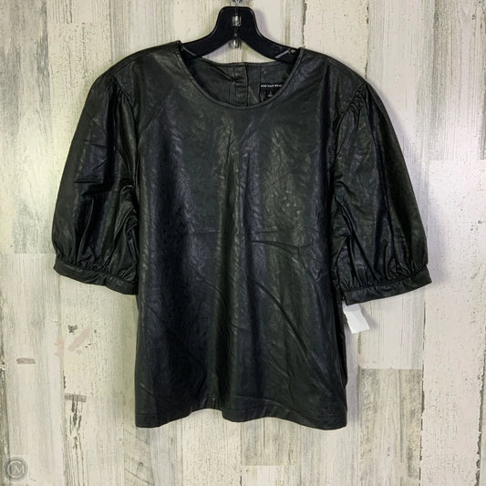 Top Short Sleeve By Who What Wear In Black, Size: L