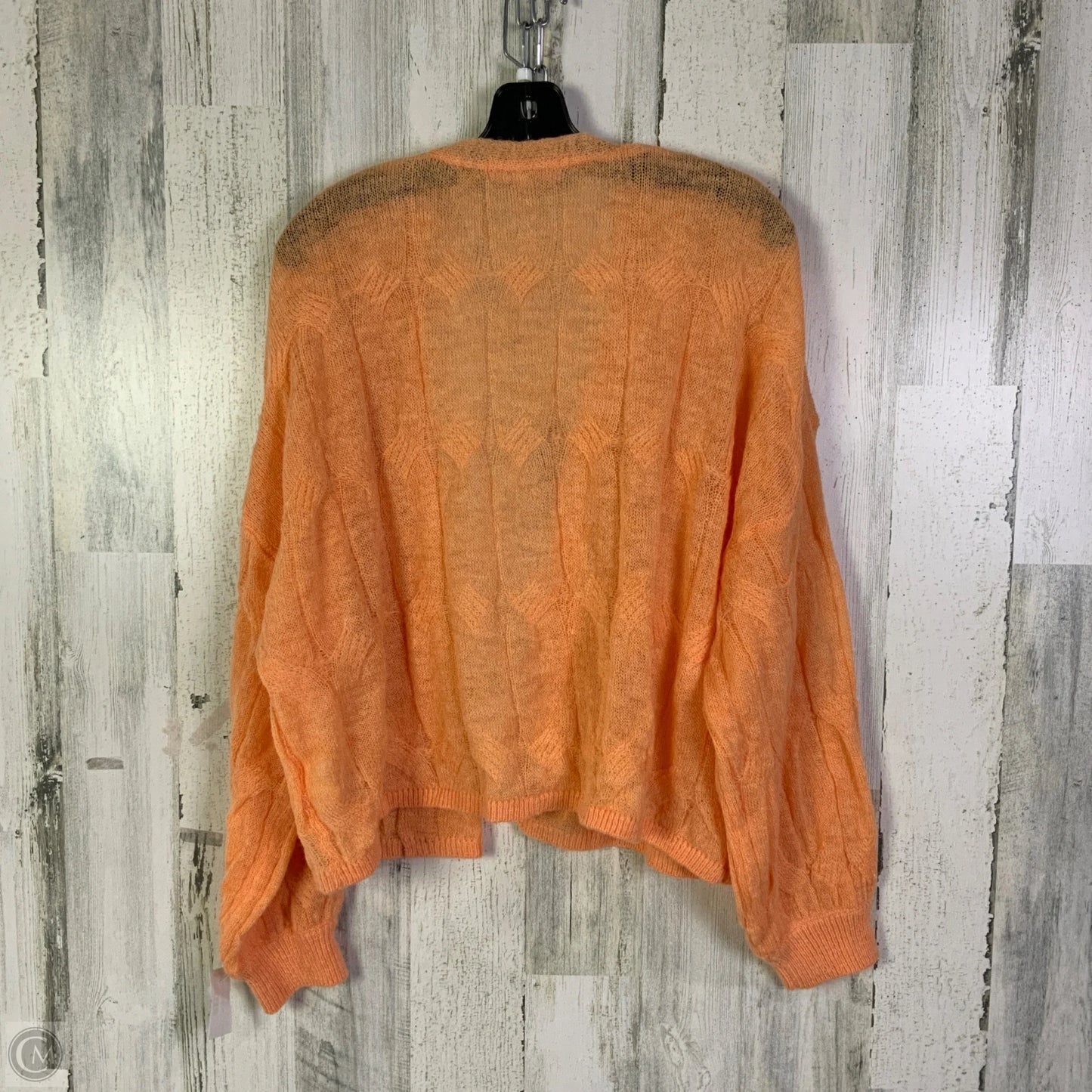 Sweater Cardigan By Clothes Mentor In Orange, Size: M