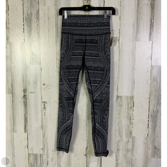 Athletic Leggings By Lululemon In Black & Grey, Size: 8