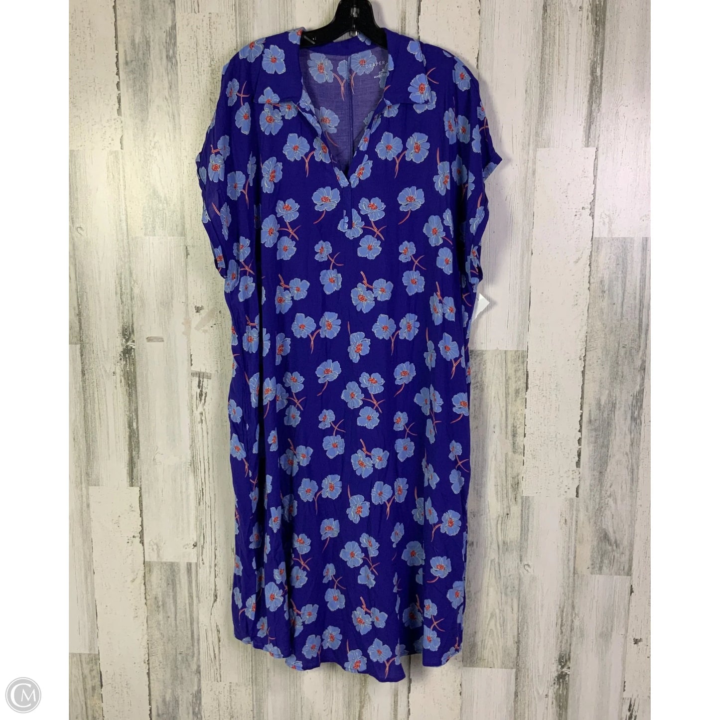 Dress Casual Midi By Draper James In Blue, Size: Xl