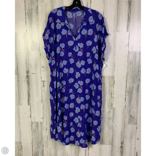 Dress Casual Midi By Draper James In Blue, Size: Xl