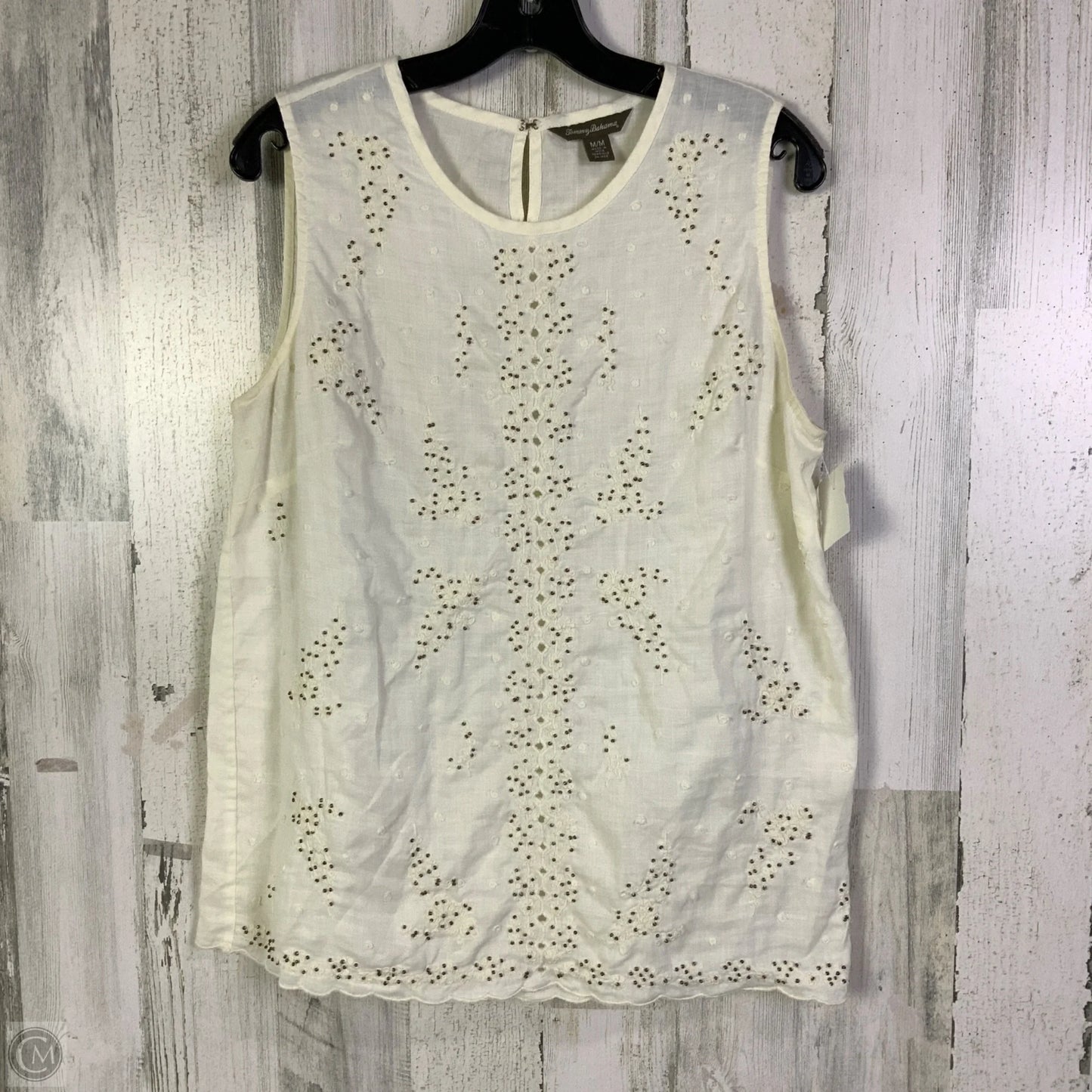 Top Sleeveless By Tommy Bahama In White, Size: M