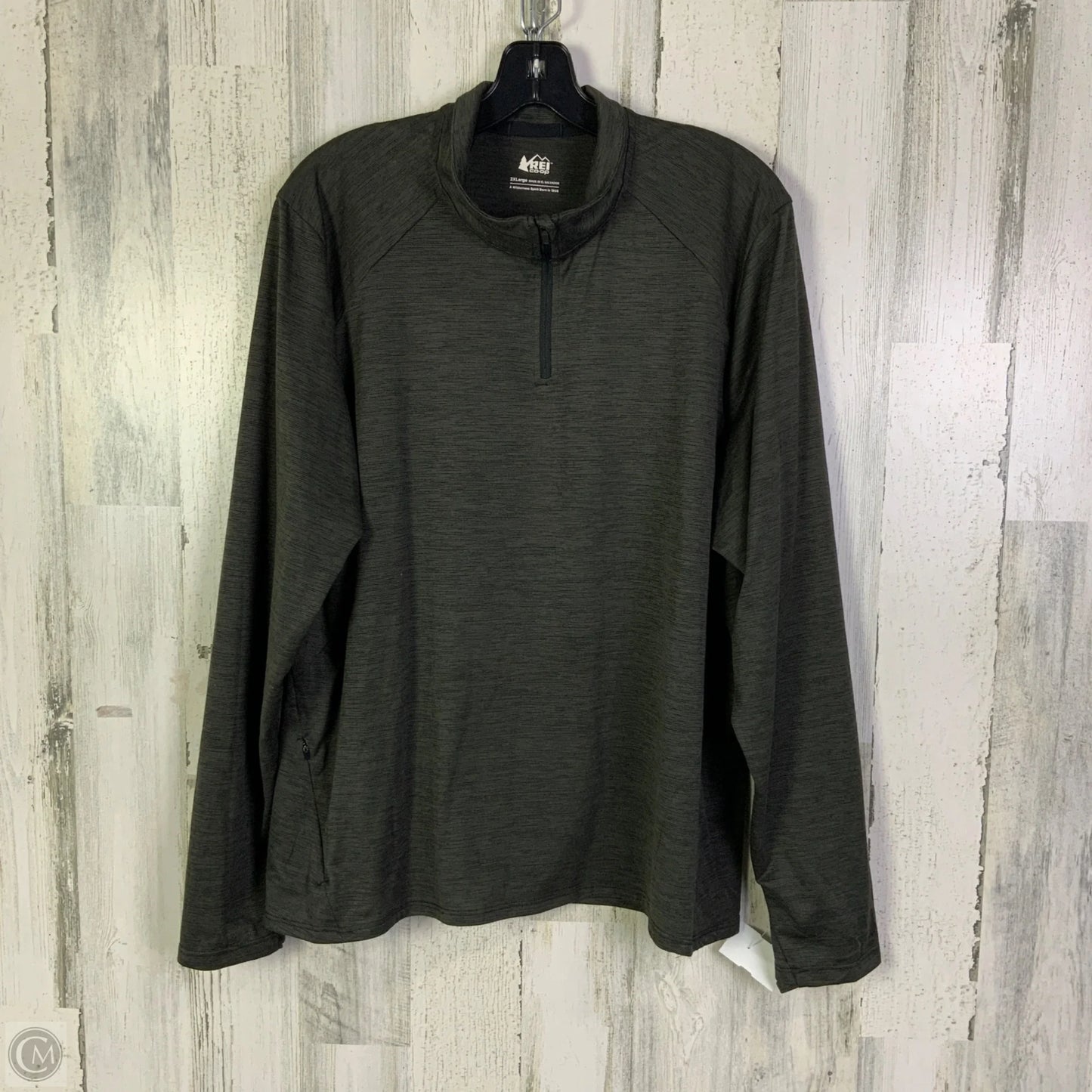 Athletic Top Long Sleeve Hoodie By Rei In Grey, Size: 2x