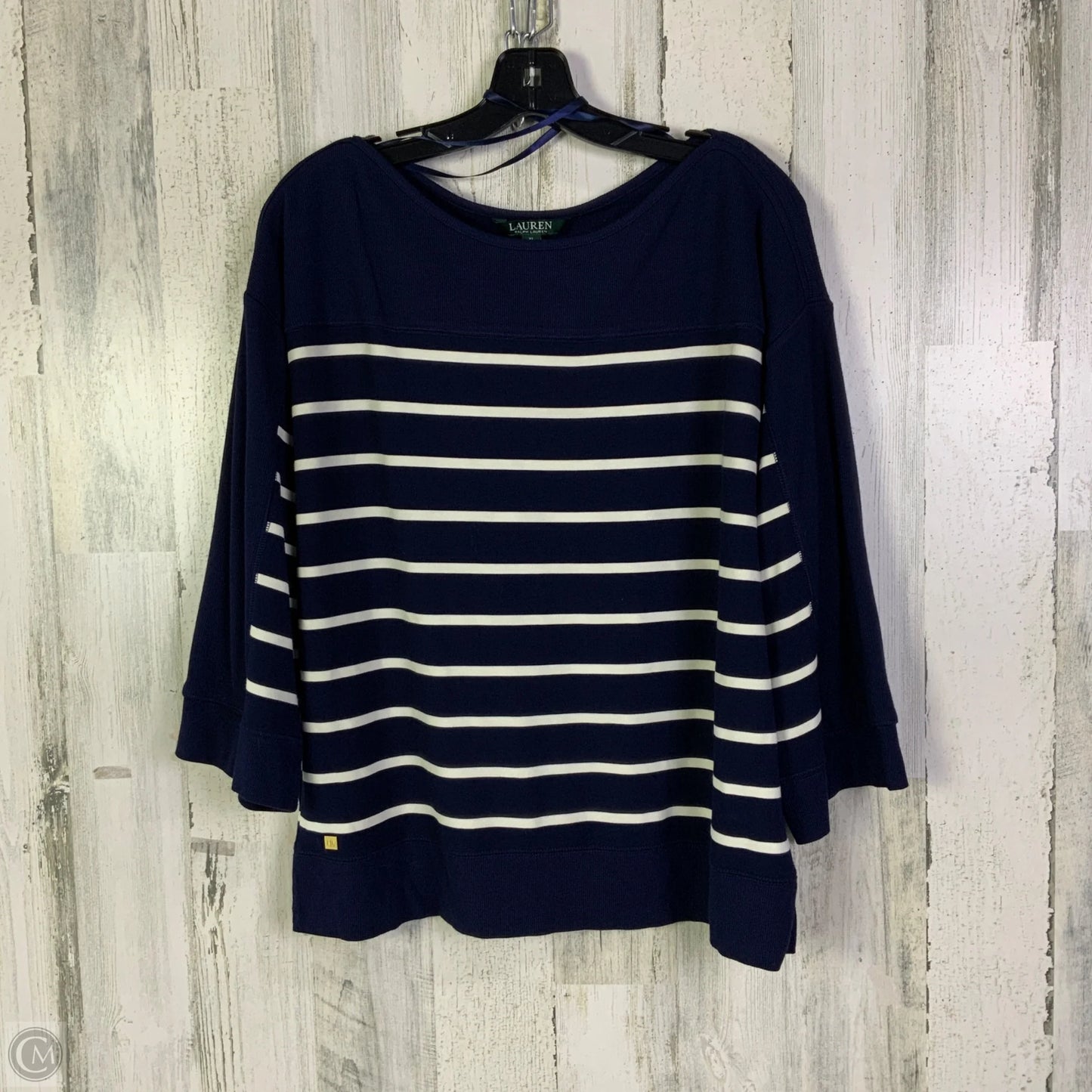 Sweatshirt Crewneck By Lauren By Ralph Lauren In Navy, Size: Xl