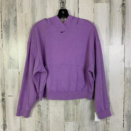 Sweatshirt Hoodie By Nike Apparel In Purple, Size: Xs
