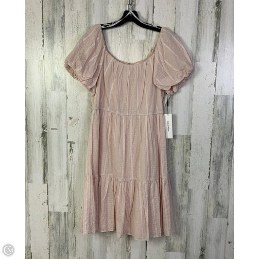 Dress Casual Short By Calvin Klein In Pink, Size: L
