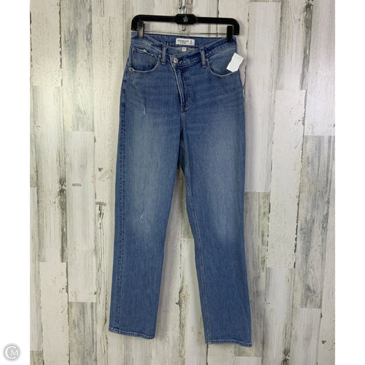 Jeans Straight By Abercrombie And Fitch In Blue Denim, Size: 4