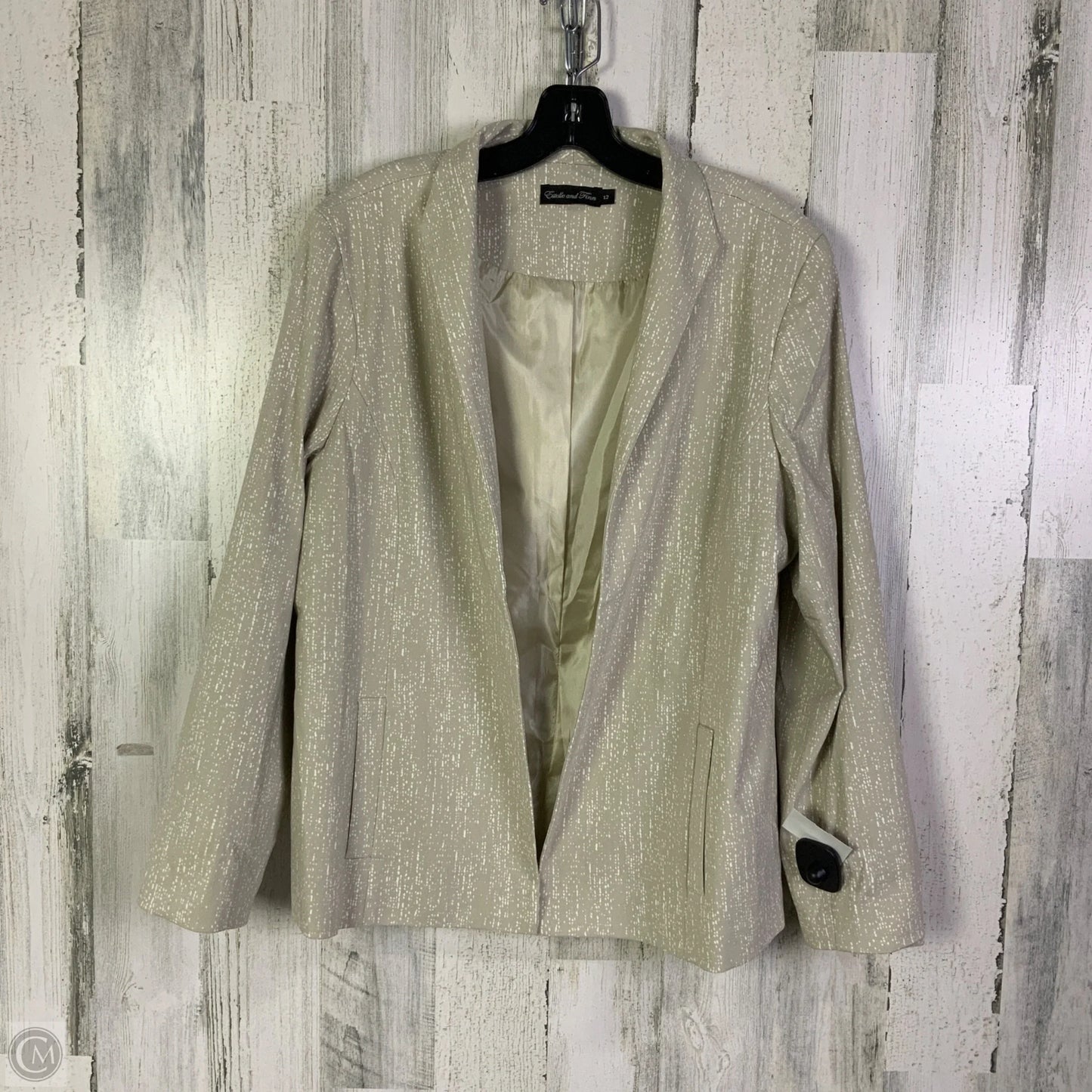 Blazer By Estelle & Finn In Cream, Size: L