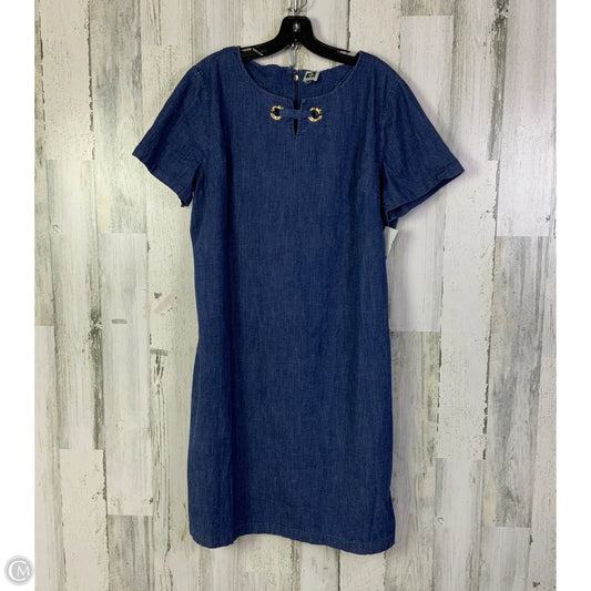 Dress Casual Short By Anne Klein In Blue Denim, Size: Xl