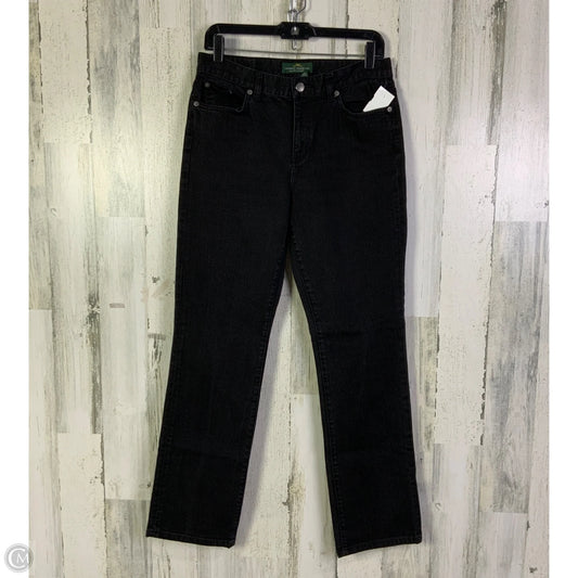Jeans Straight By Lauren By Ralph Lauren In Black Denim, Size: 6