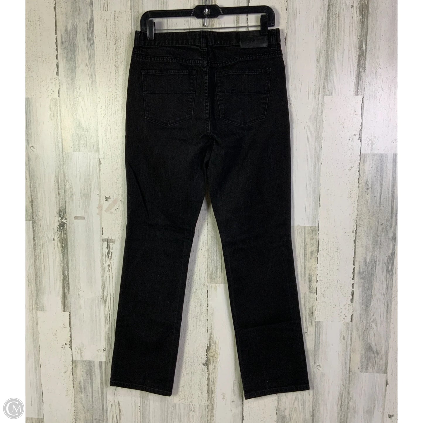 Jeans Straight By Lauren By Ralph Lauren In Black Denim, Size: 6