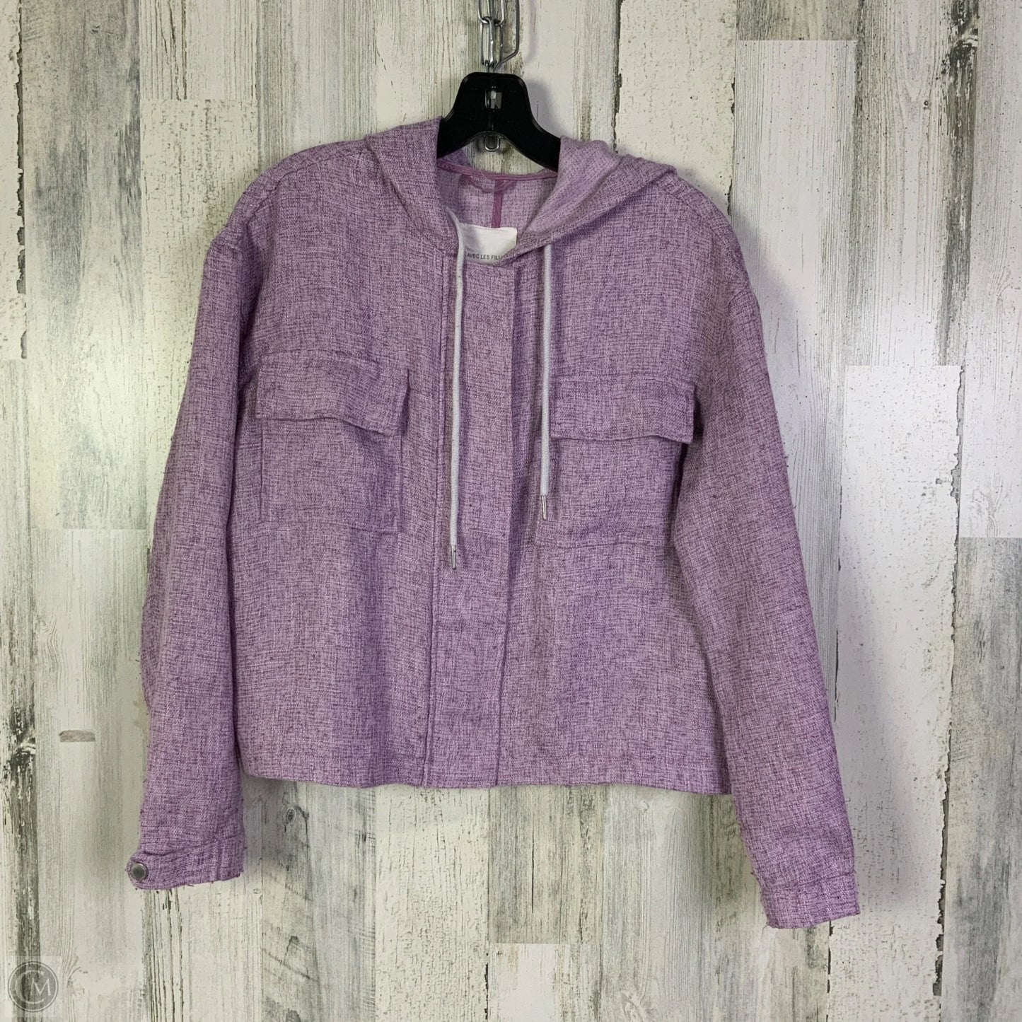 Jacket Shirt By Avec Les Filles In Purple, Size: M