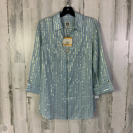 Top Long Sleeve By Anne Klein In Blue, Size: S
