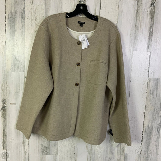 Jacket Shirt By J. Jill In Tan, Size: 2x