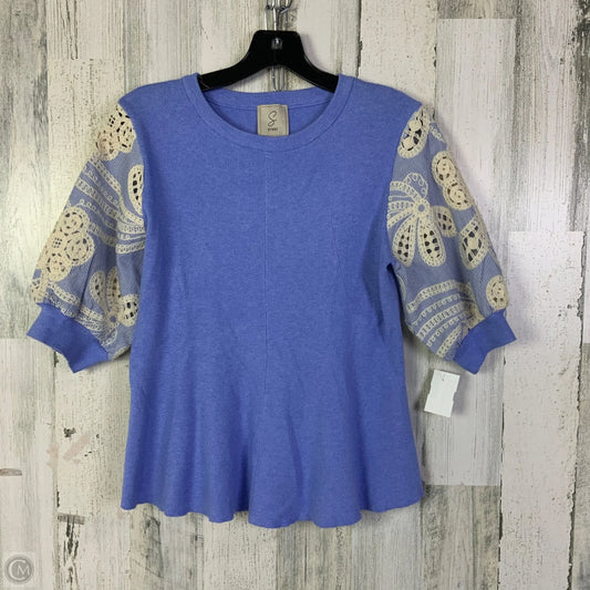 Top Short Sleeve By Sioni In Blue, Size: M