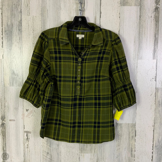 Top 3/4 Sleeve By Pilcro In Green, Size: S