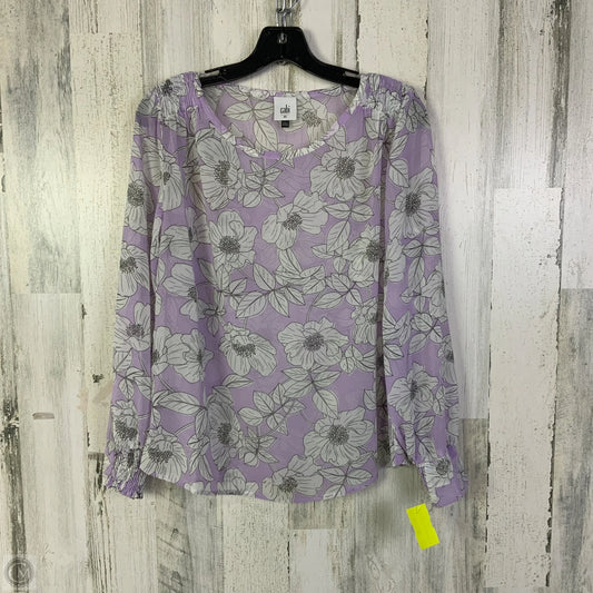 Top Long Sleeve By Cabi In Purple, Size: Xs