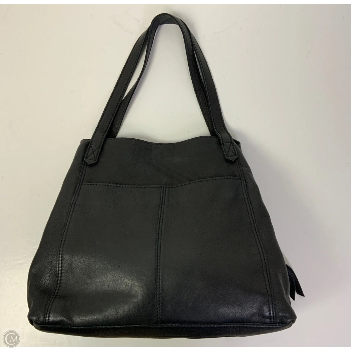 Handbag Leather By Margot, Size: Medium