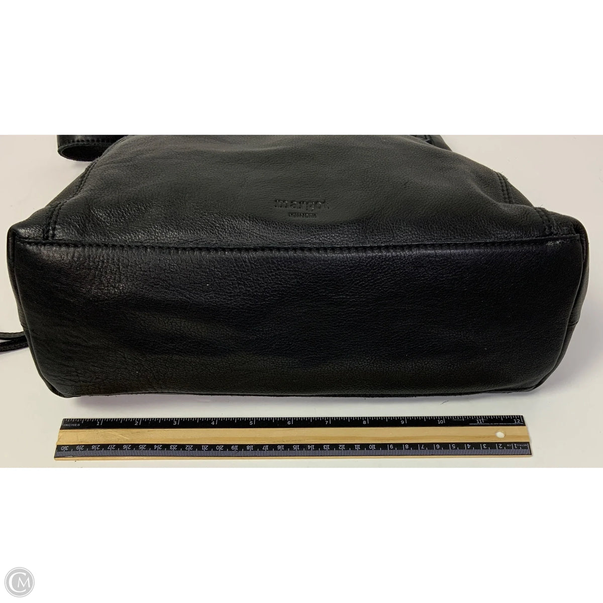 Handbag Leather By Margot, Size: Medium