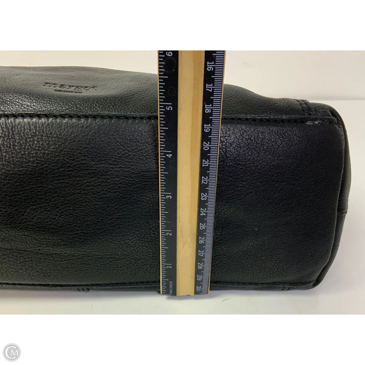 Handbag Leather By Margot, Size: Medium
