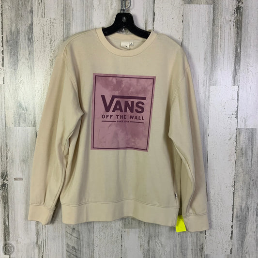 Sweatshirt Crewneck By Vans In Cream, Size: M