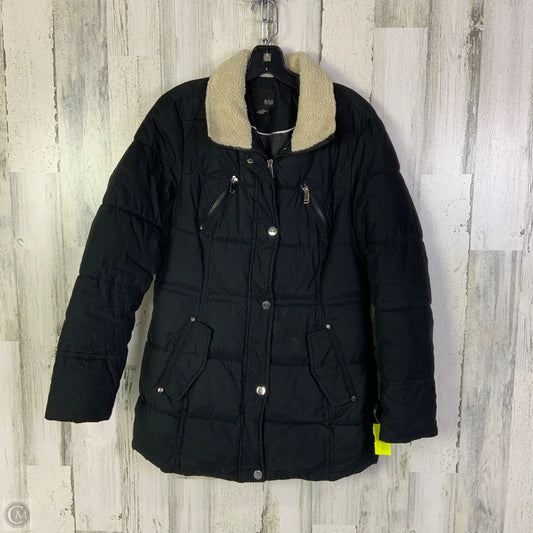 Coat Puffer & Quilted By Ana In Black, Size: S