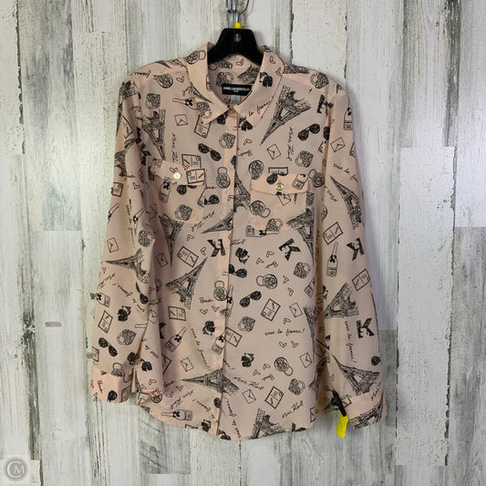 Blouse Designer By Karl Lagerfeld In Pink, Size: M