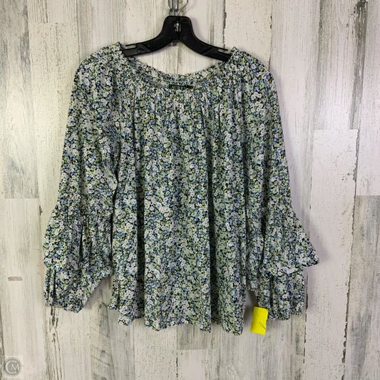 Top 3/4 Sleeve By Lauren By Ralph Lauren In Multi-colored, Size: L