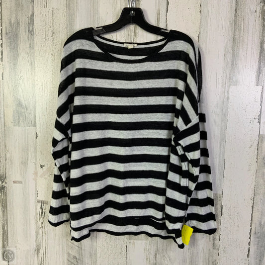 Top Long Sleeve By Eileen Fisher In Black & White, Size: Xl