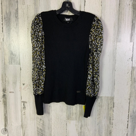 Top Long Sleeve By Dkny In Black, Size: S