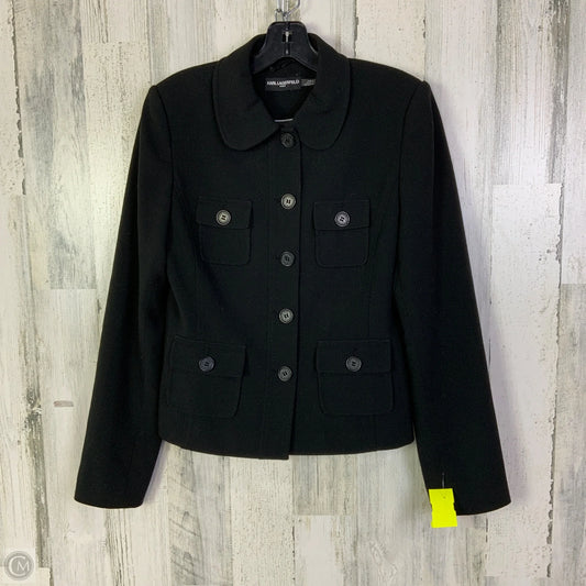 Blazer Designer By Karl Lagerfeld In Black, Size: S