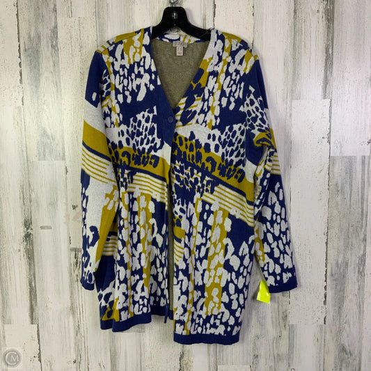 Sweater Cardigan By Logo In Multi-colored, Size: 1x