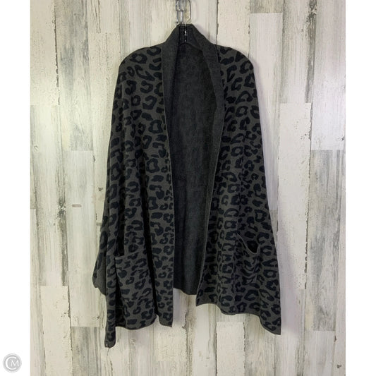 Sweater Cardigan By Barefoot Dreams In Black & Grey, Size: L