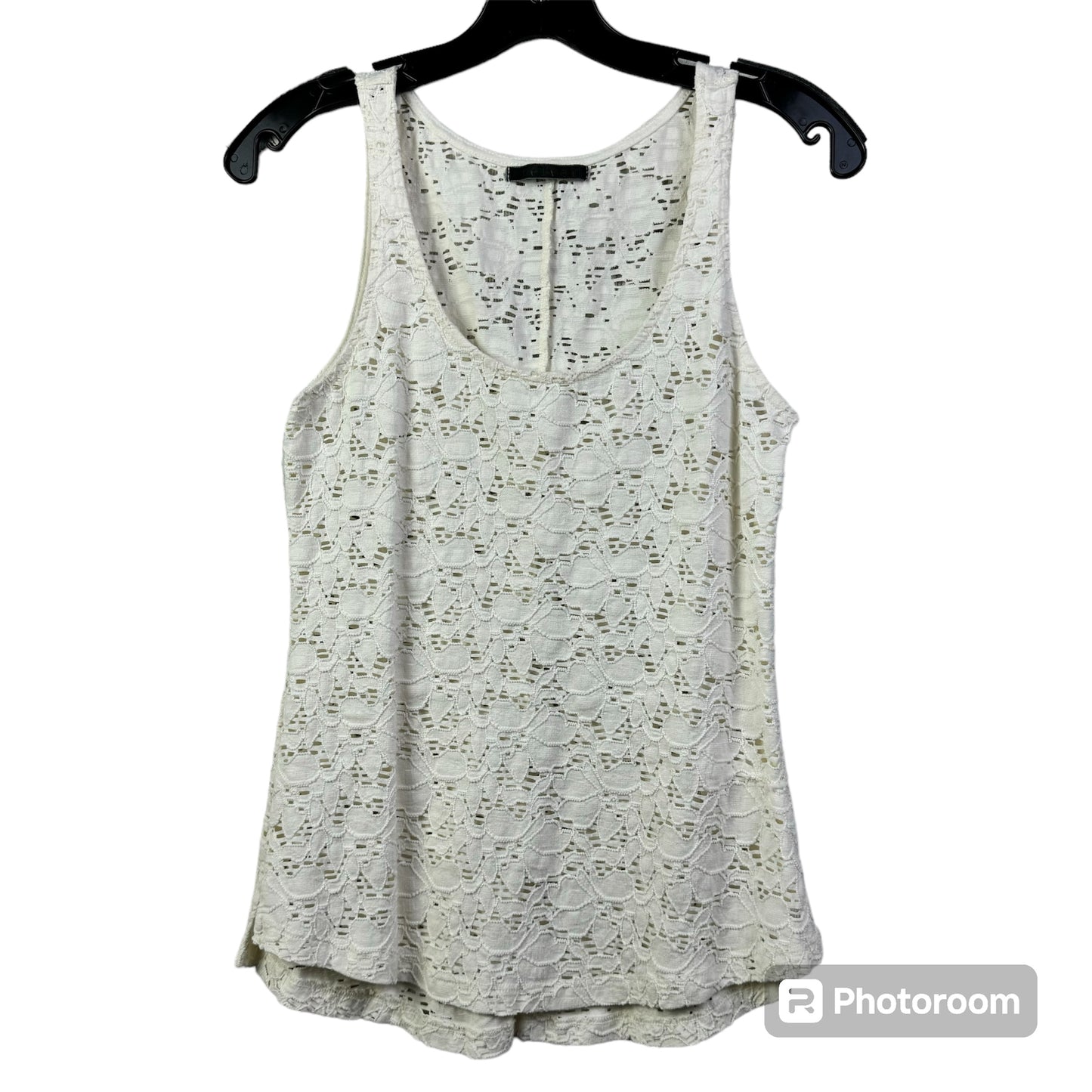 White Tank Top Velvet, Size S