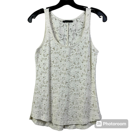 White Tank Top Velvet, Size S