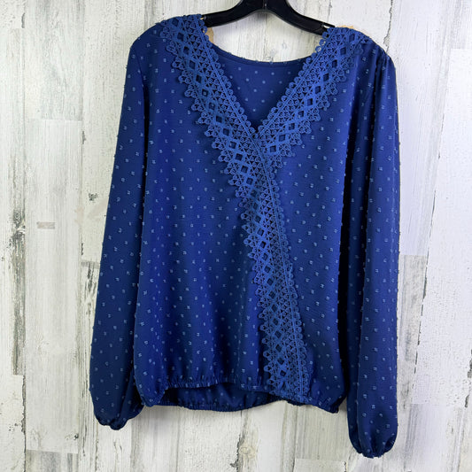 Top Long Sleeve By Clothes Mentor In Blue, Size: L