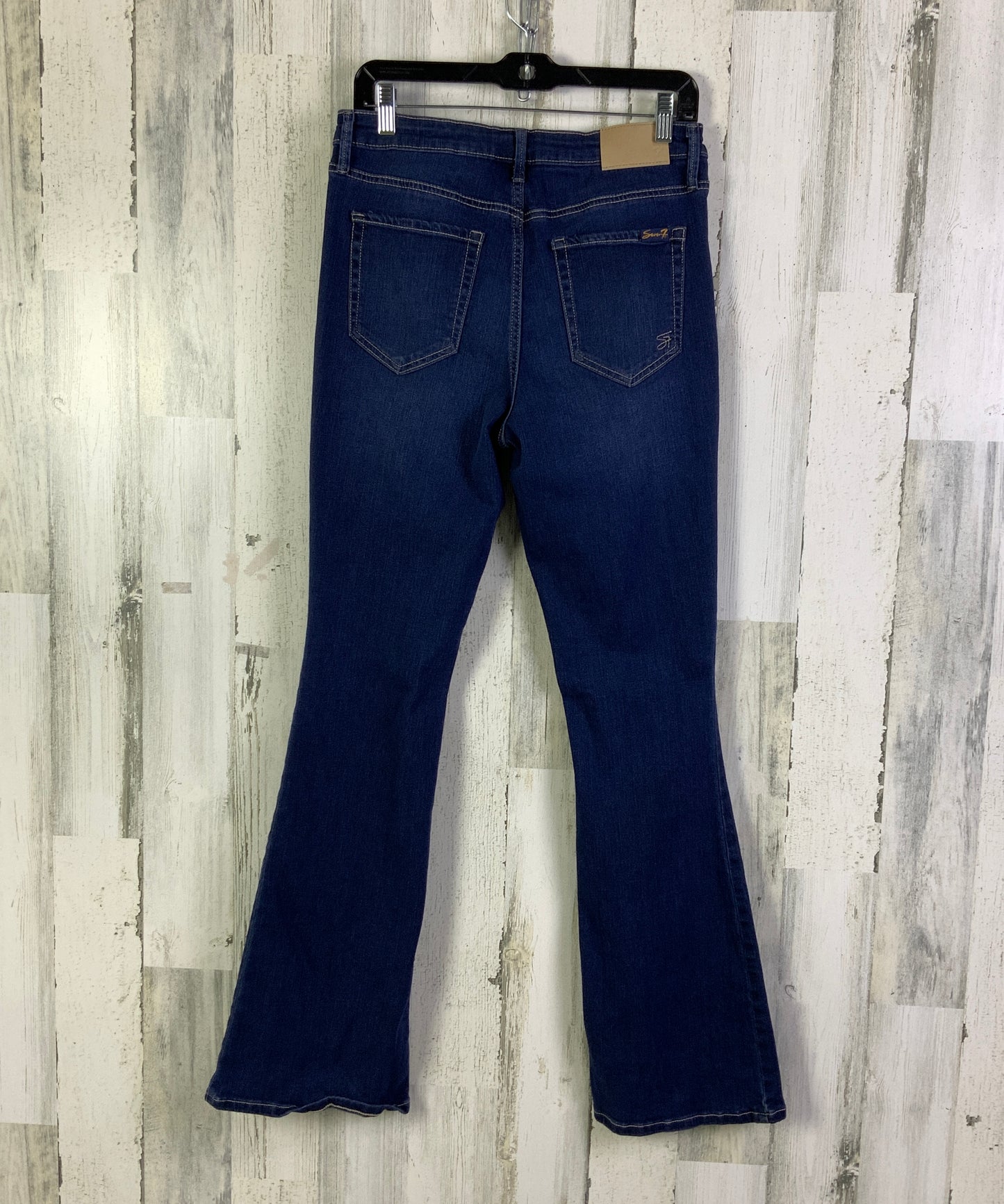 Jeans Boot Cut By Seven 7 In Blue Denim, Size: 8